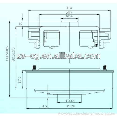 AC Universal vacuum cleaner motor